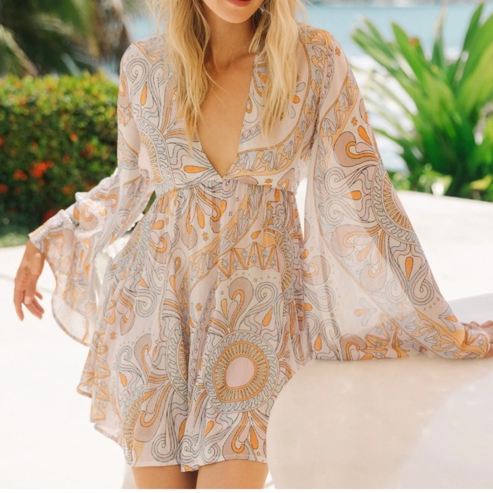 SUNDRESS Maud Marbella Havana Milkshake Short Dress Size XL/XXL